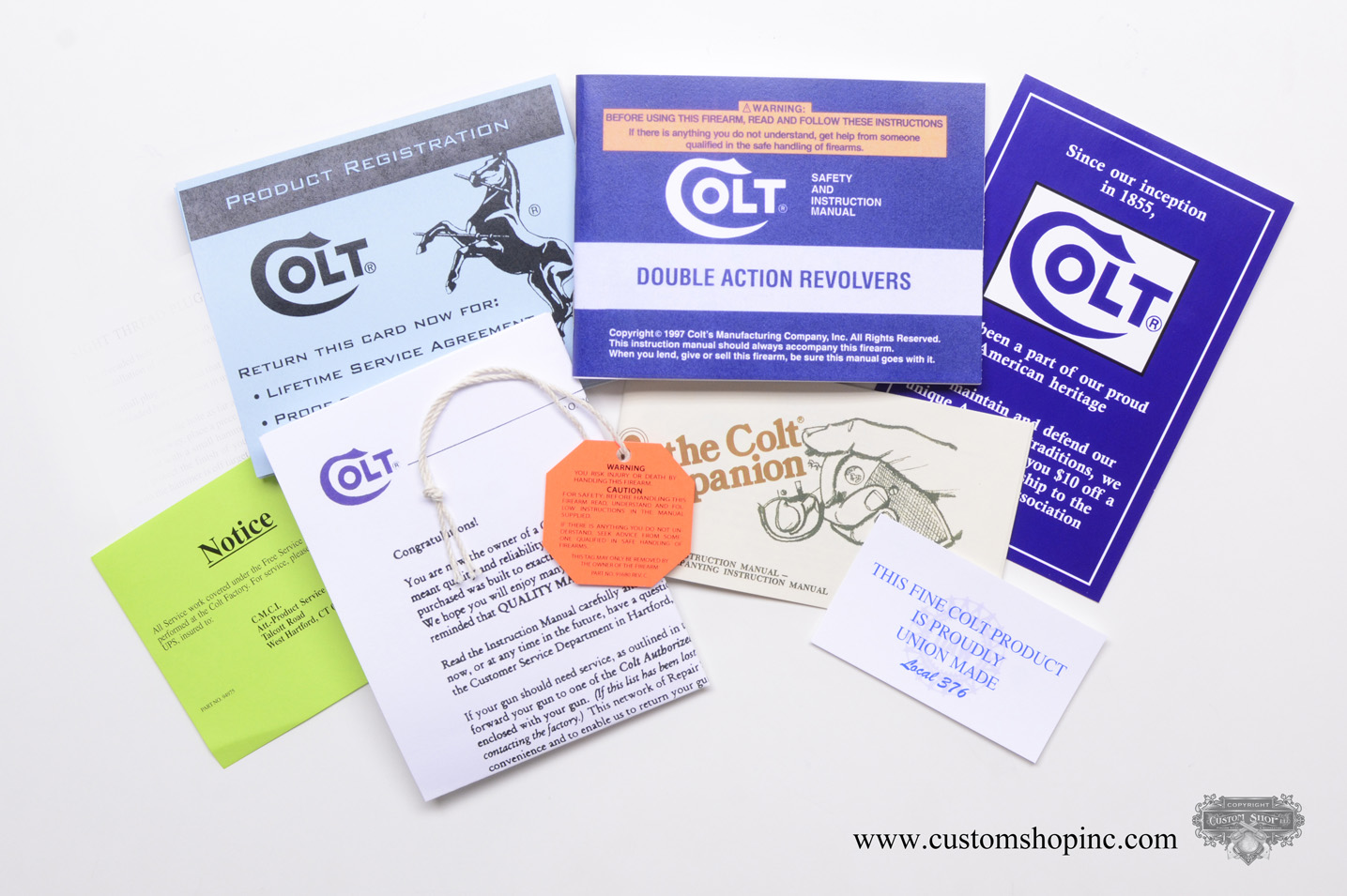 Colt Python Factory Paperwork Packet - 1993 Owner's Manual, Colt Revolver Literature