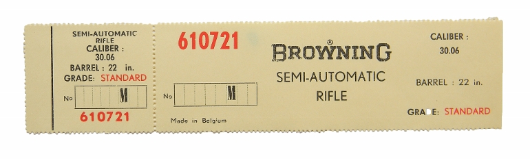 browning belgium bar 30 06 standard grade box label new original