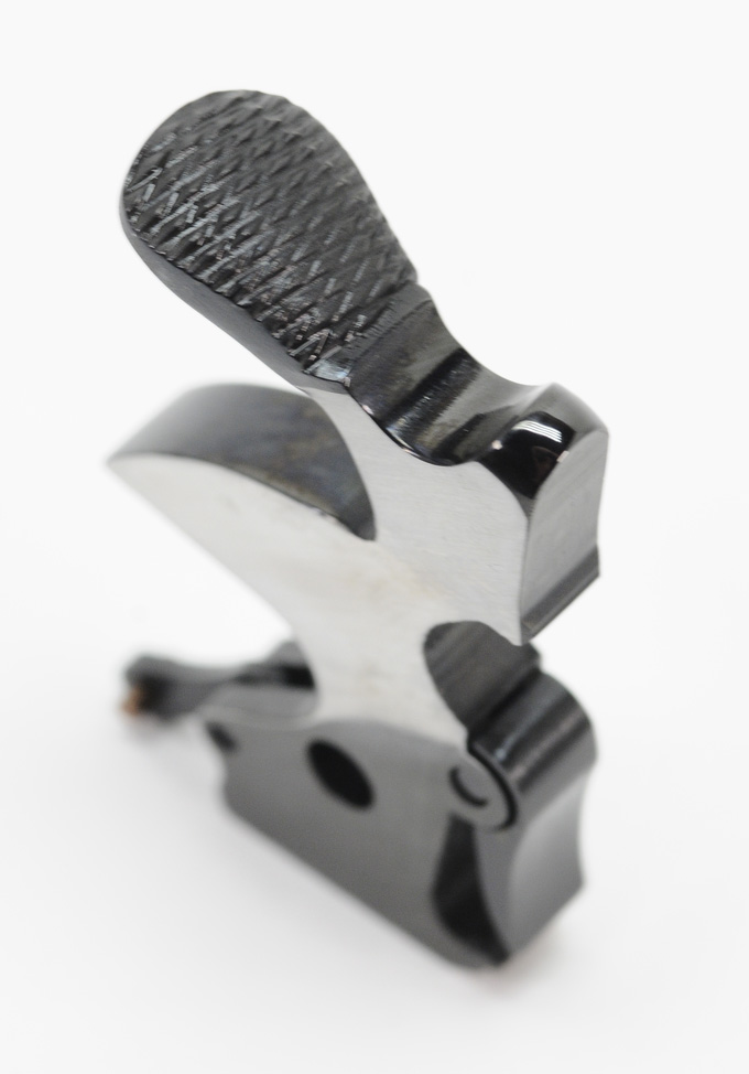 Colt Python hammer with a blue finish