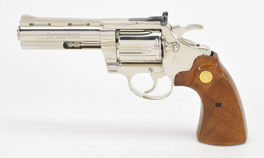 Colt Diamondback 4 Inch Nickel 22lr Dom 1982 Very Good Condition