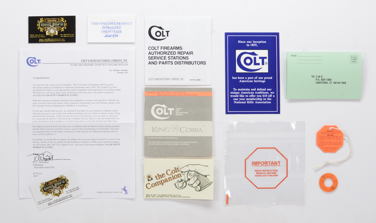 91698 Part No Colt Vintage 'Special Offer From Colt And Gun World' Mailer 