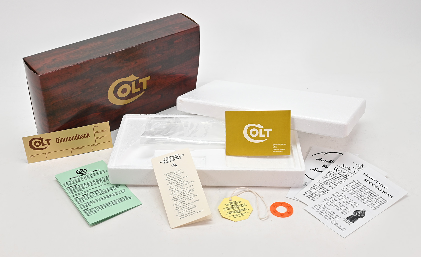 Colt Diamondback Pre 1977 4 And 6 Inch Box And Paperwork