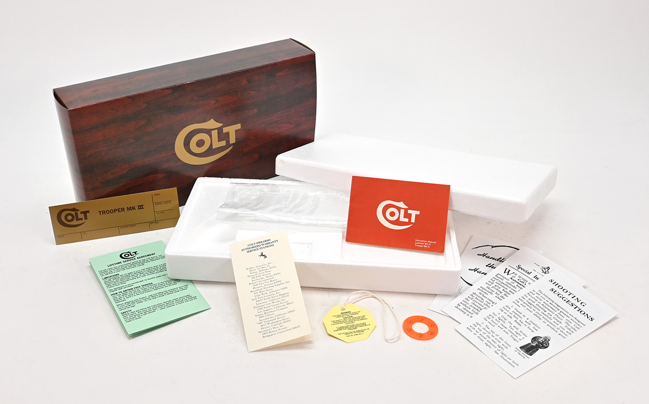 Colt Trooper MK III 4-6 Inch Pre-1978 Box And Paperwork