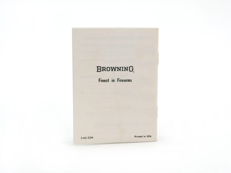 Browning .25 Caliber Automatic Pistol Manual Part 3-66-25M Image 2