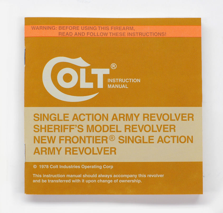 1978 Colt Single Action Army, Sheriff's Model, New Frontier