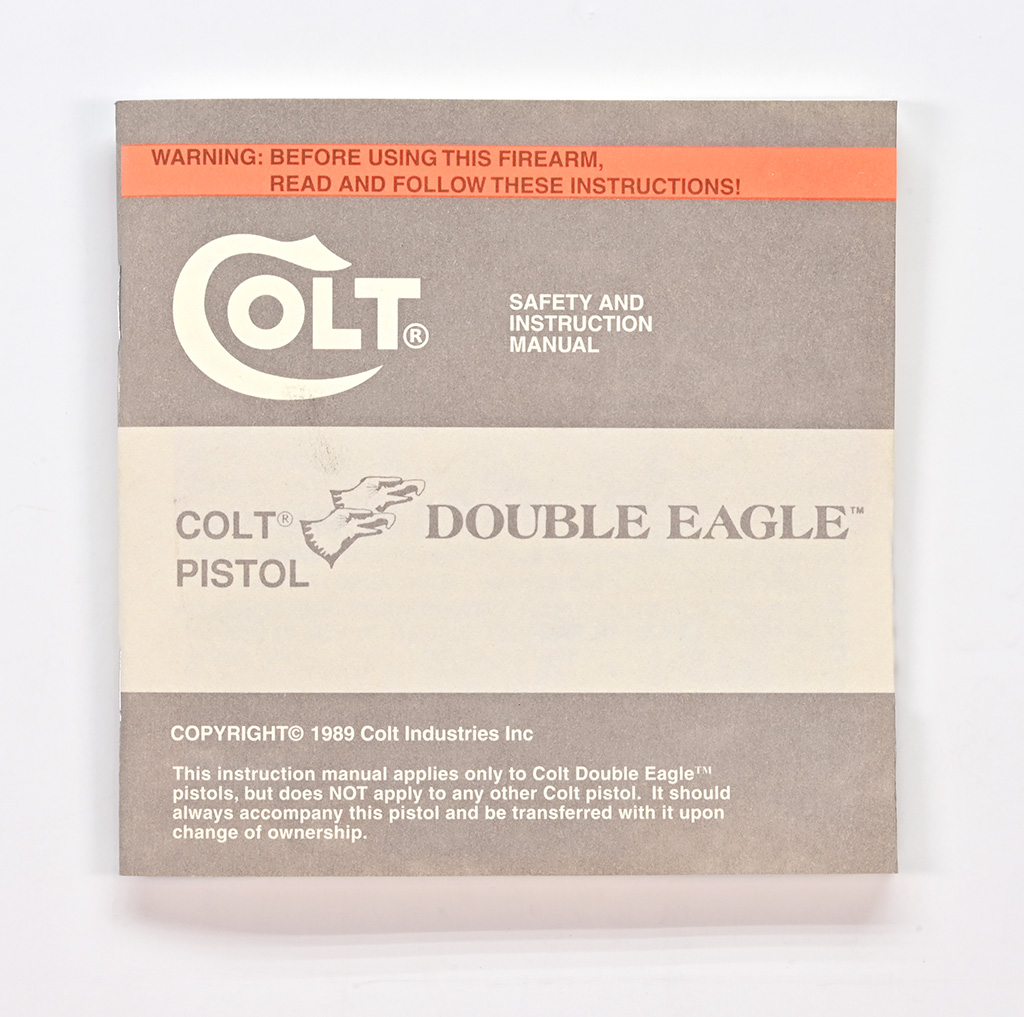 Colt 1989 Double Eagle Instruction Manual MPN #94919