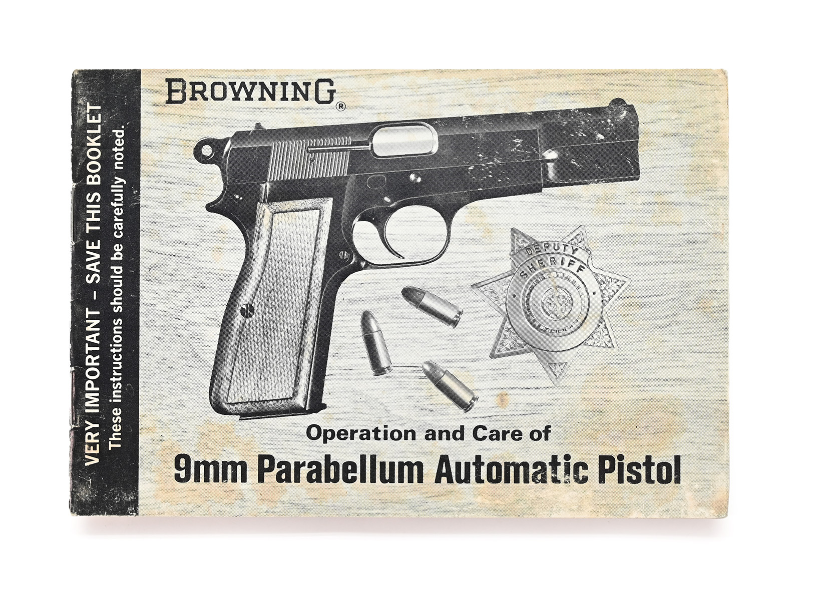 Vintage Browning 9mm Parabellum Automatic Pistol Manual