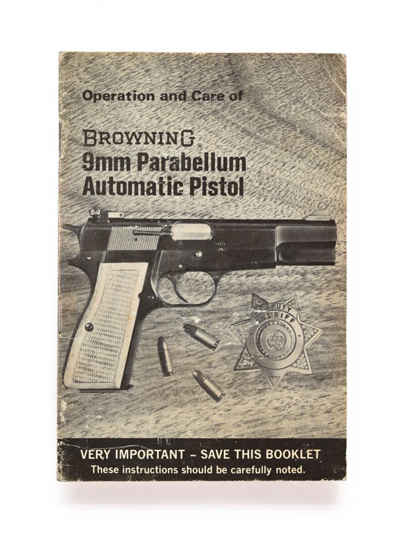 Browning 9mm Parabellum Double Action Pistol Manual