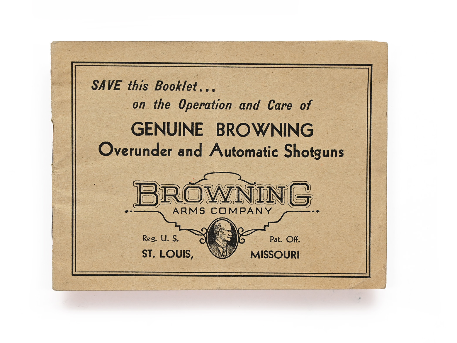 Vintage Genuine Browning Overunder And Automatic Shotgun Manual. Form A60