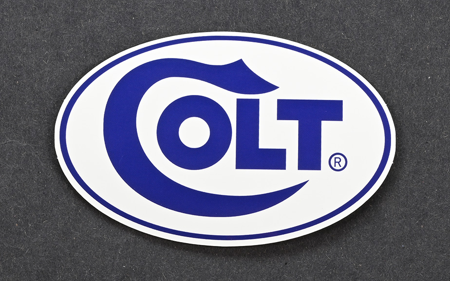 Colt Serpentine Logo Sticker Blue On White