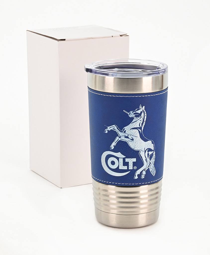 Colt Rampant Stallion 20oz Leatherette Tumbler