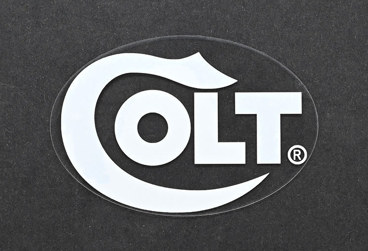 Colt Serpentine Logo Sticker White On Clear