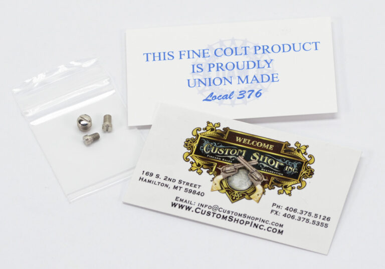 Colt Python I-Frame Revolver Nickel Side Plate And Crane 3 Screw Set ...