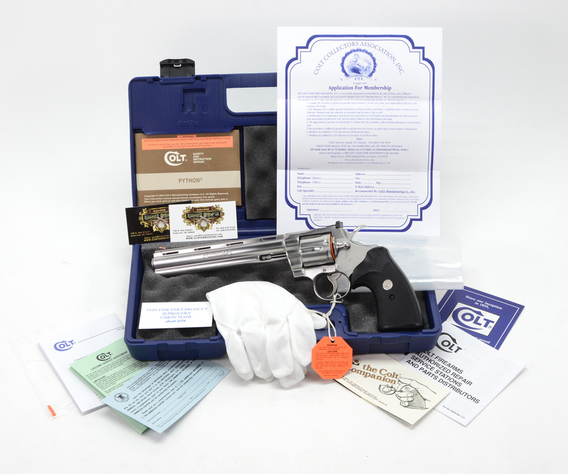 Box View Colt Python 357 Magnum LN