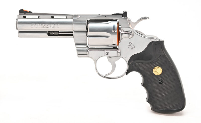 1991 Colt Python .357 4" Satin Stainless Side View