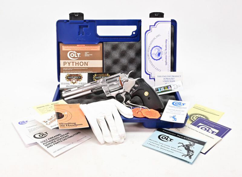 357 Magnum Colt Python Satin Stainless 6 Inch Hard Case