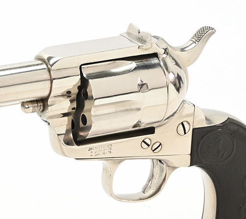 Closeup front view of 1889 Colt Flattop Target