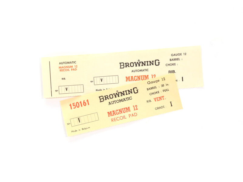 Browning Magnum 12 Shotgun Box Labels Product Image