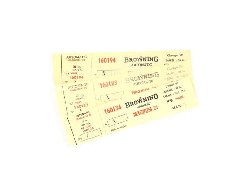 Browning Magnum 20 Shotgun Box Labels Product Image