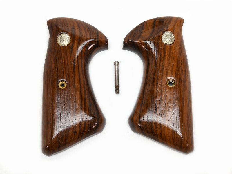 thumbnail image 2 of Smith & Wesson J Frame Grips – European Checkered Walnut (Black Pearl Finish) – Fits Most S&W J-Frame Revolvers 2 of 5