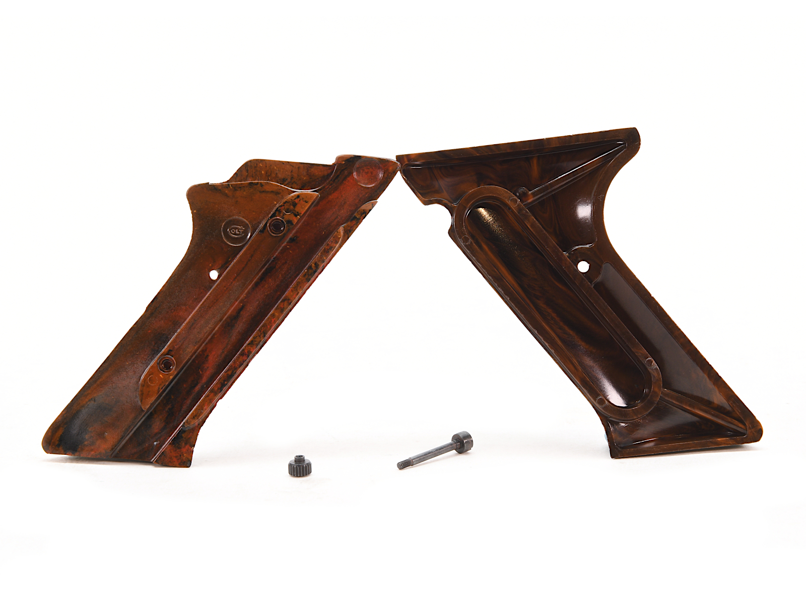 Vintage Colt Woodsman 2nd Gen Checkered Grips Image 2