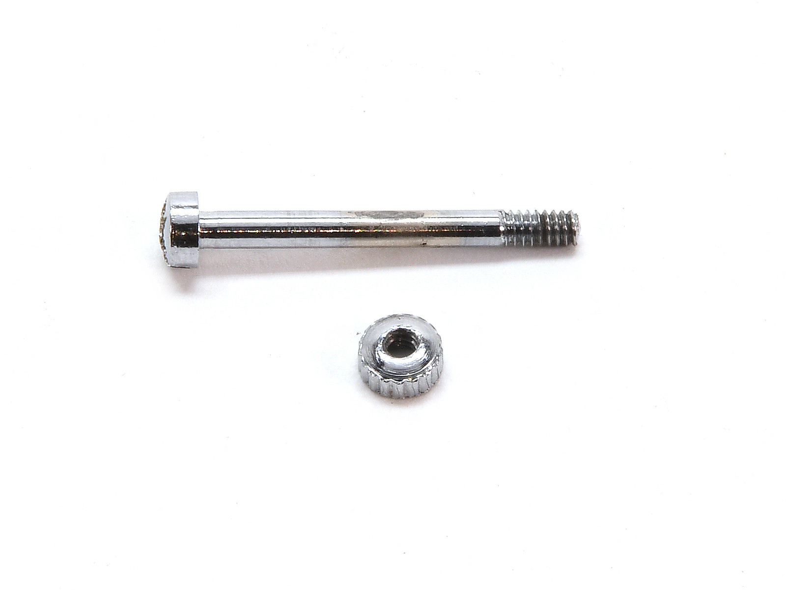 Baby Browning Factory Nickel Grip Screw & Escutcheon Image 2