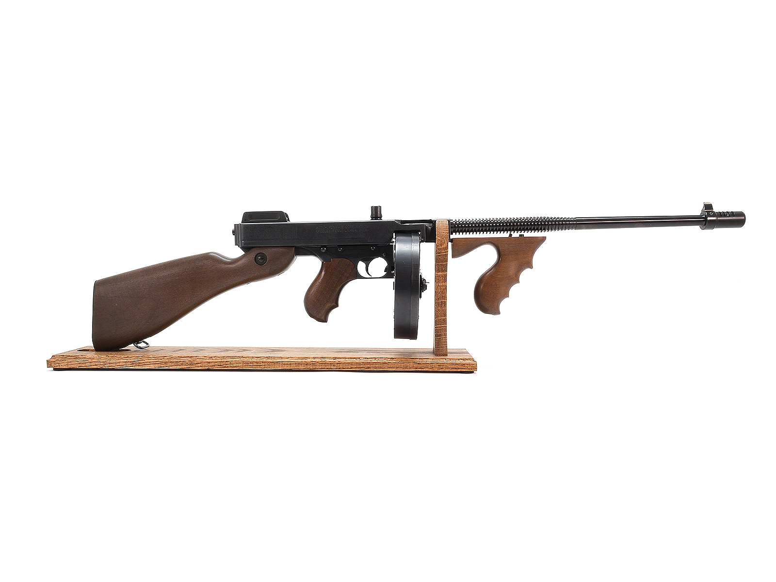 Custom Shop Inc Oak Display Stand Thompson Submachine Gun Image 2