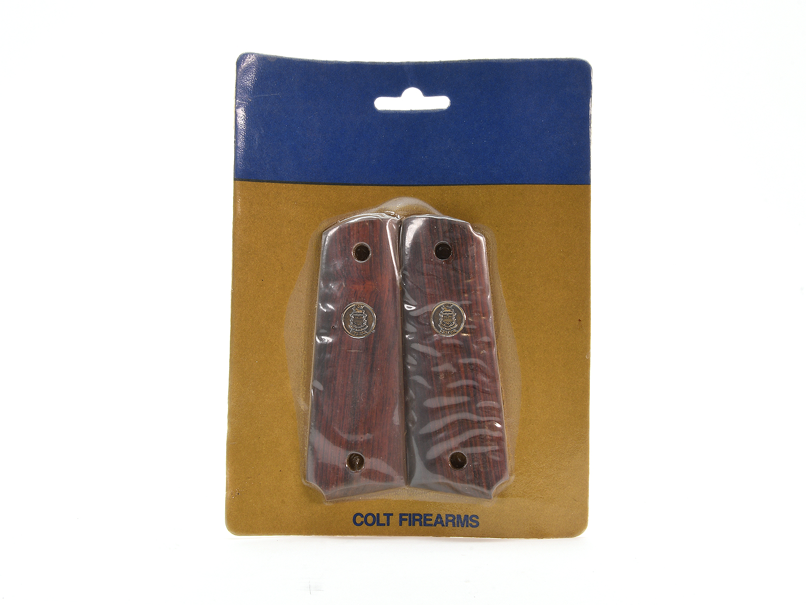 Colt 1911 Full Size Smooth Rosewood Grips With Colt Custom Medallions Image 1