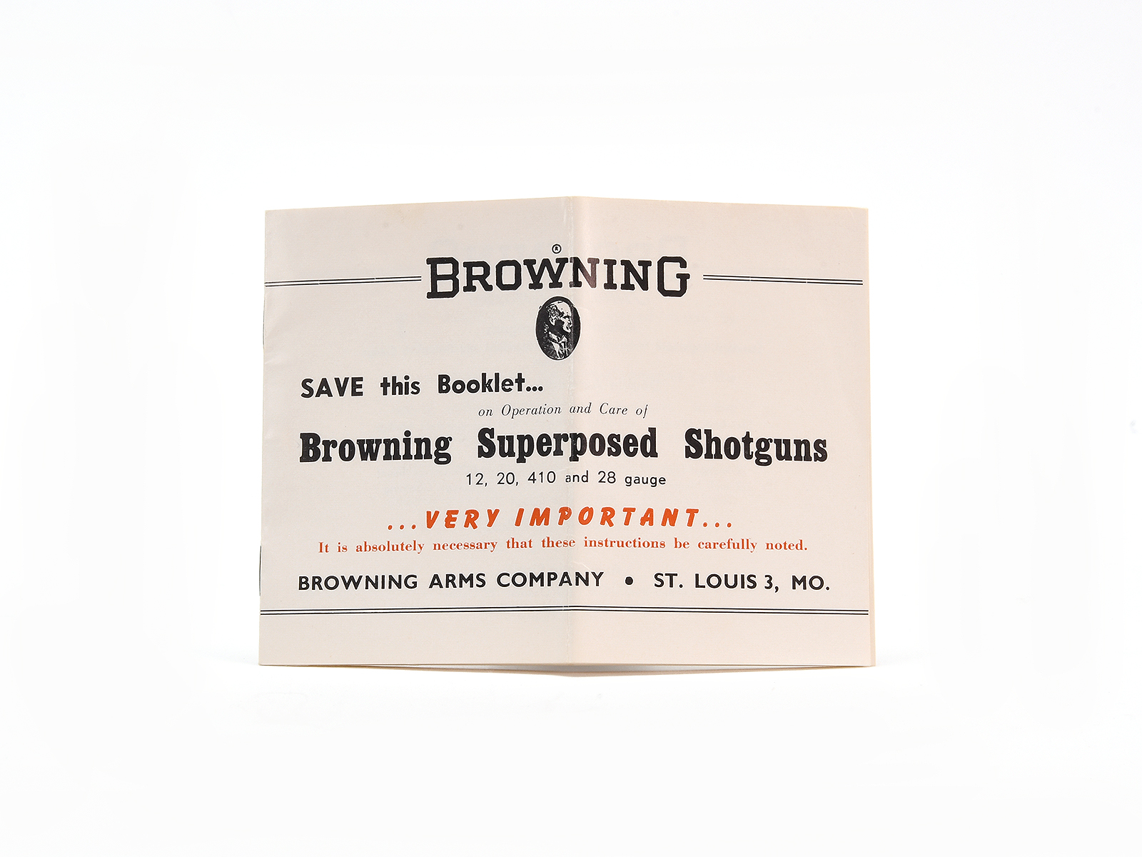 Vintage Browning Superposed Shotgun Instructions Image 3