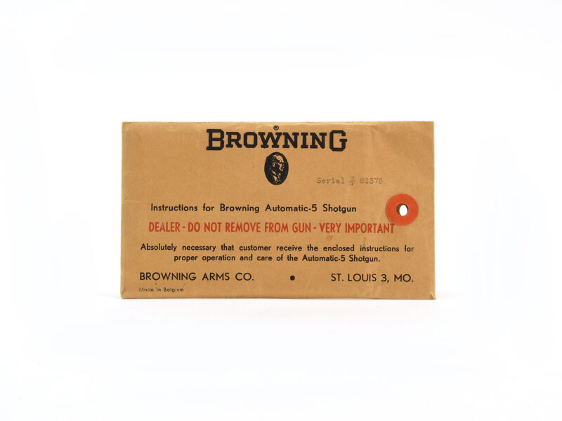 Vintage Browning Auto-5 Shotgun Instructions Image 4