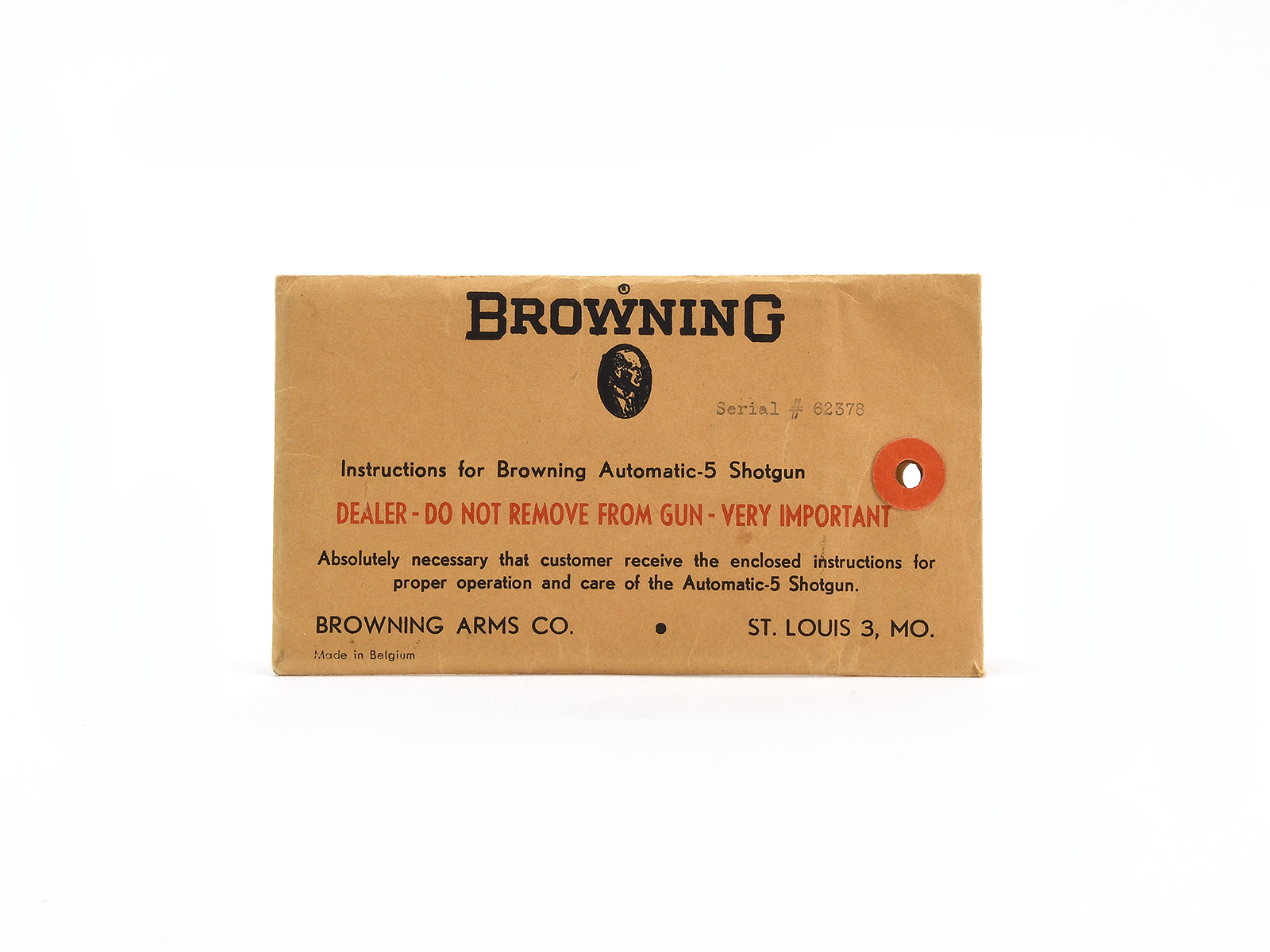 Vintage Browning Auto-5 Shotgun Instructions Image 4