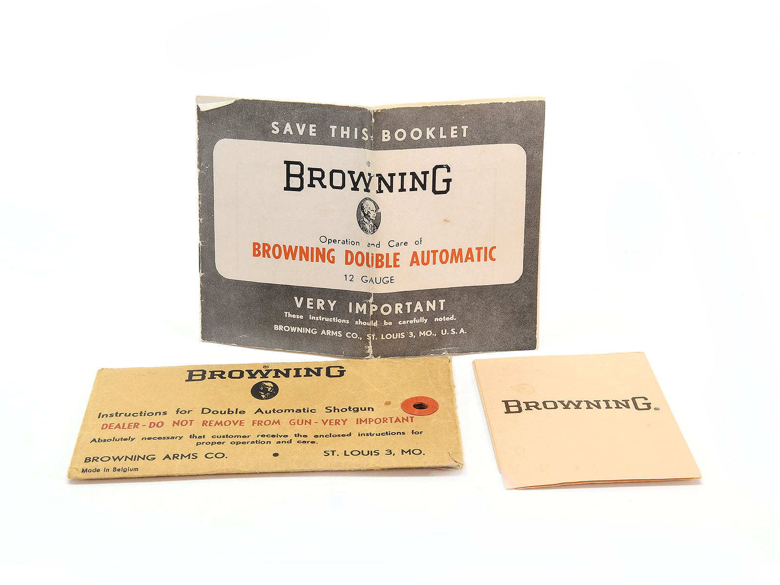 Vintage Browning Double Automatic Shotgun Instructions Image 1