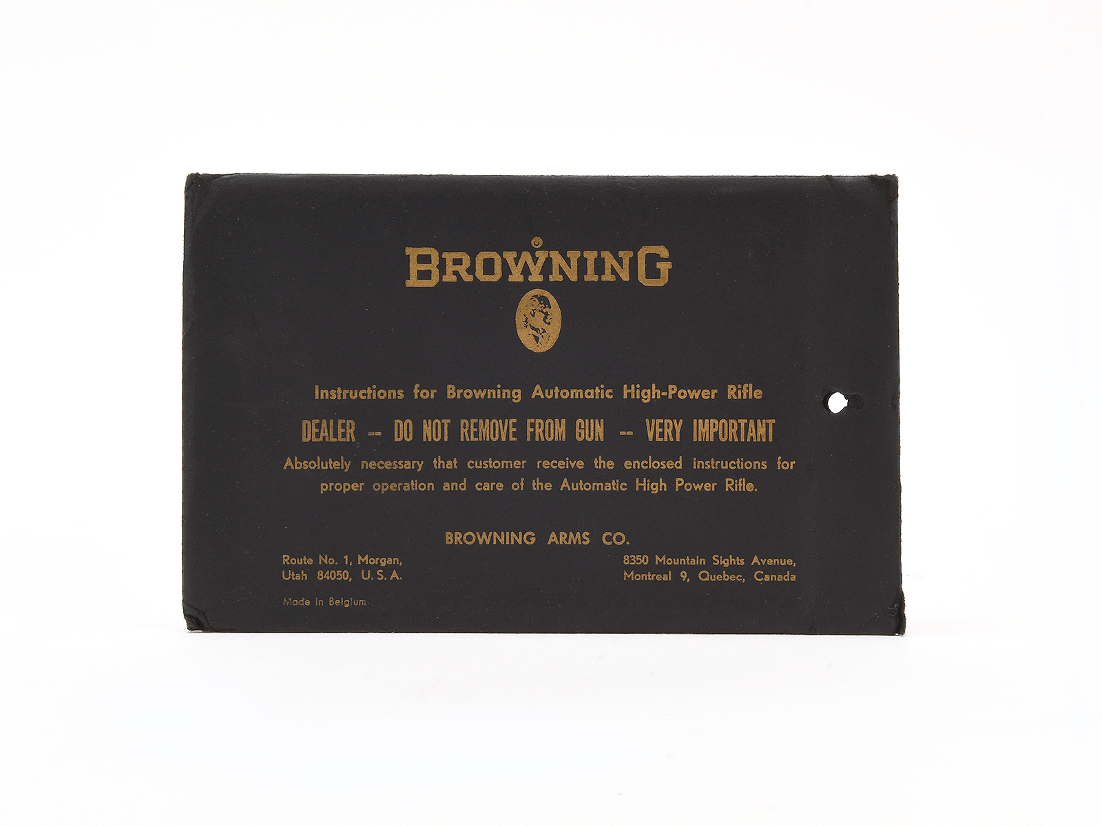 Vintage 1969 Browning Automatic High Power Rifle Manual Image 1