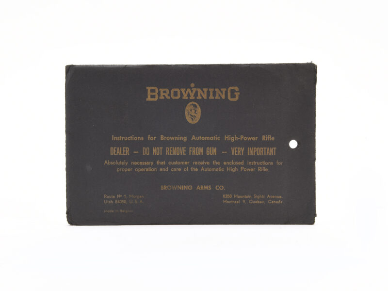 Vintage 1968 Browning Automatic High Power Rifle Manual Image 1