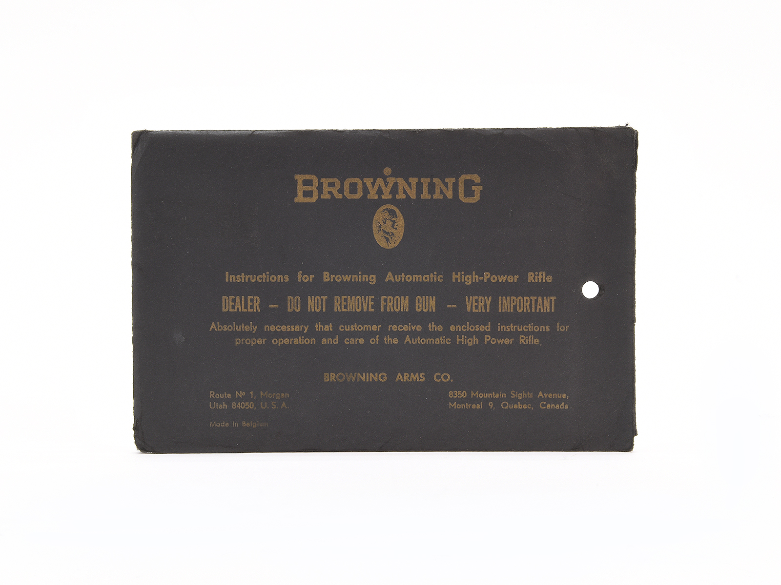 Vintage 1968 Browning Automatic High Power Rifle Manual Image 1