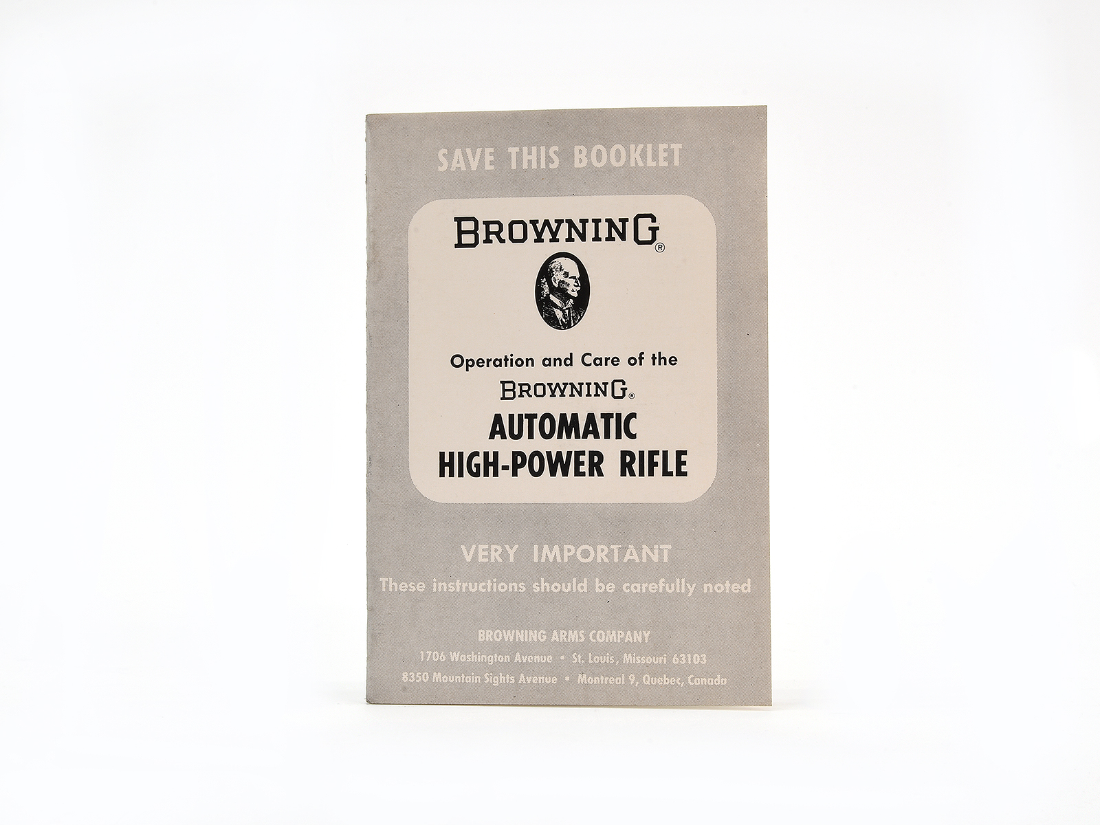 Vintage 1968 Browning Automatic High Power Rifle Manual Image 2