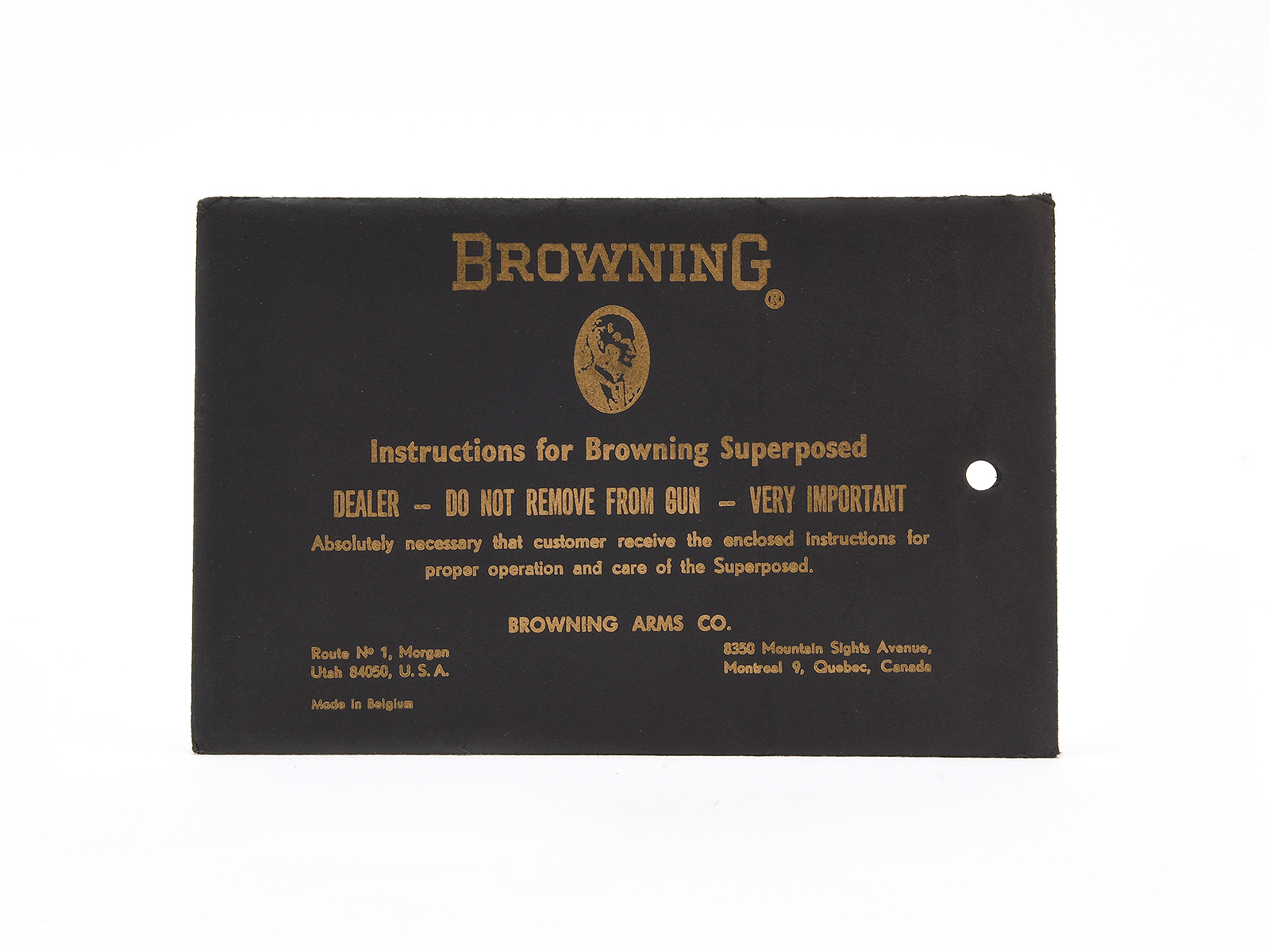Vintage 1970s Browning Superposed Shotgun Manual Image 1
