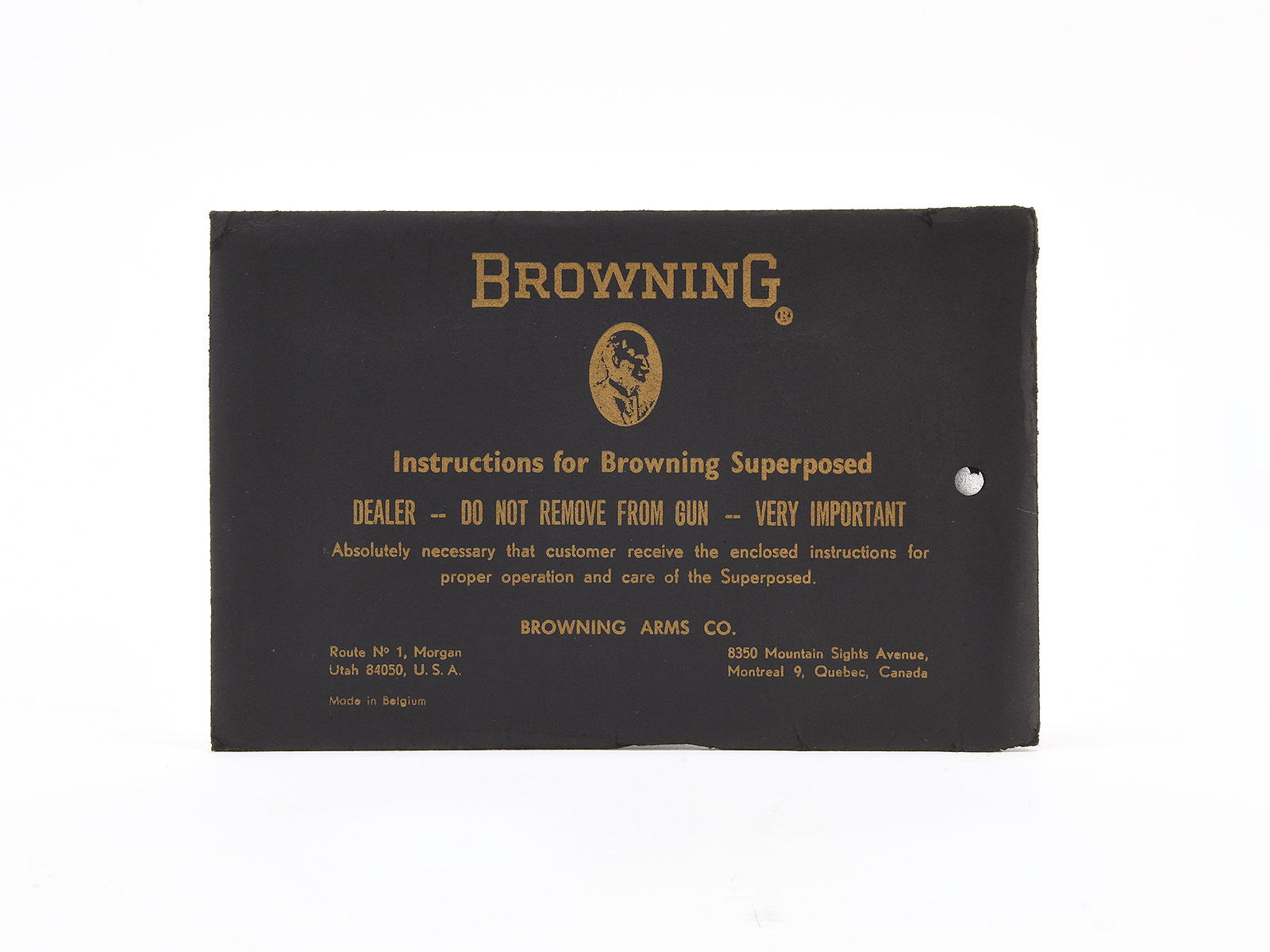 Vintage 1967 Browning Superposed Shotgun Manual Image 1