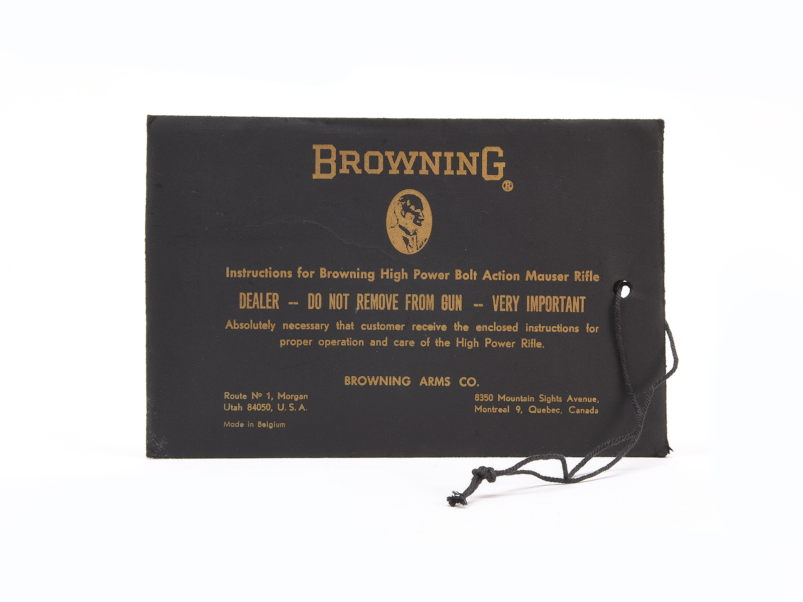 Vintage 1971 Browning High Power Bolt Action Mauser Rifle Manual Image 1