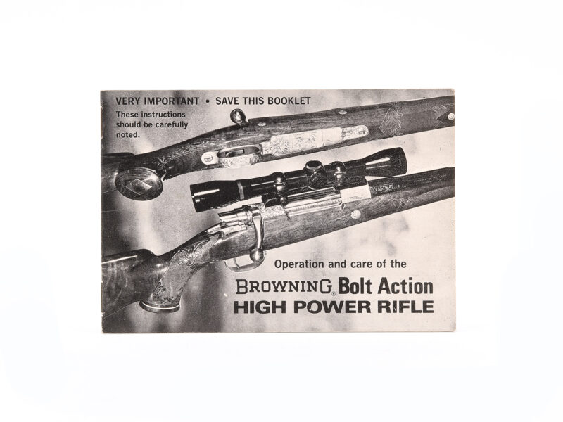 Vintage 1971 Browning High Power Bolt Action Mauser Rifle Manual Image 2
