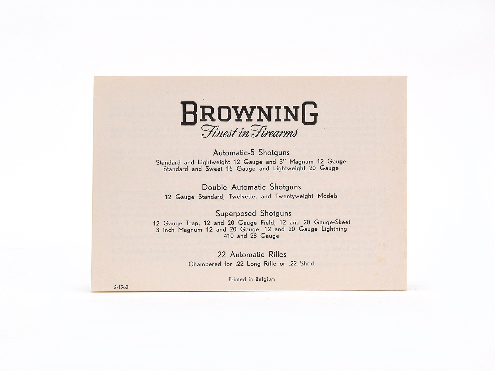 Vintage 1960 Browning Automatic Pistols Manual Image 3