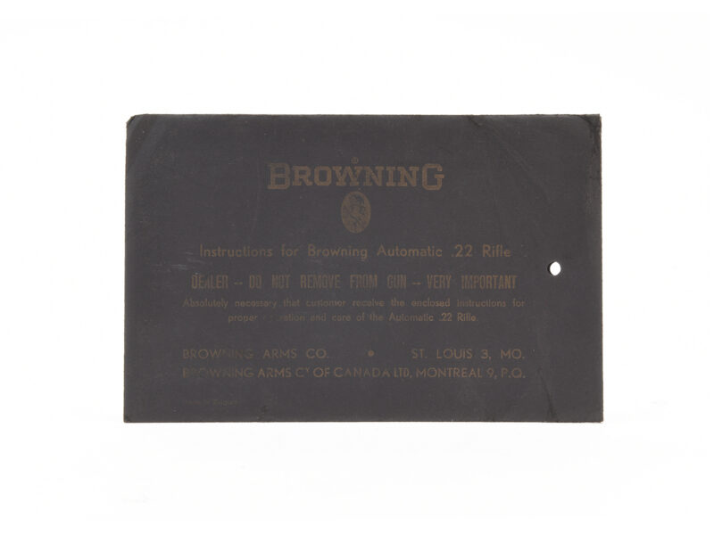 Vintage 1961 Browning Automatic .22 Caliber Rifle Manual Image 1