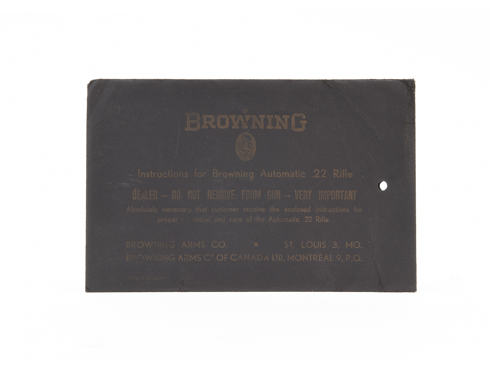 Vintage 1961 Browning Automatic .22 Caliber Rifle Manual Image 1