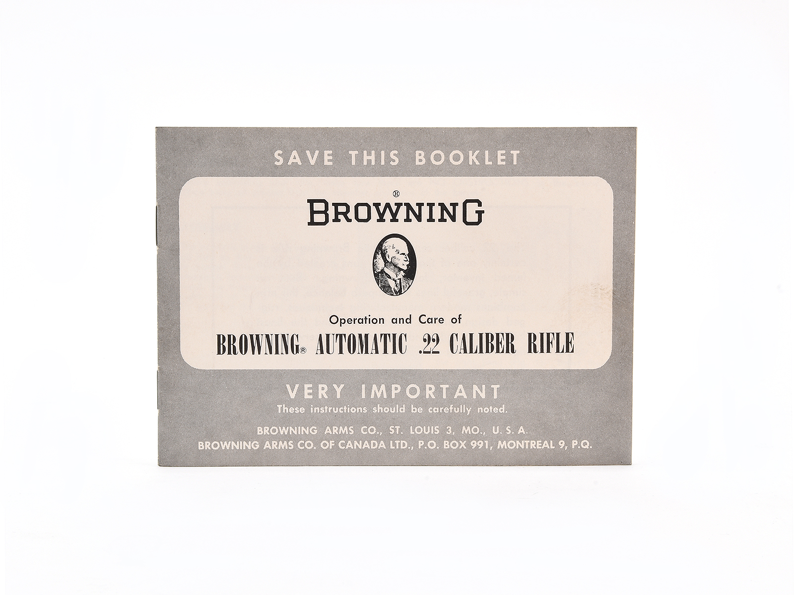 Vintage 1961 Browning Automatic .22 Caliber Rifle Manual Image 2