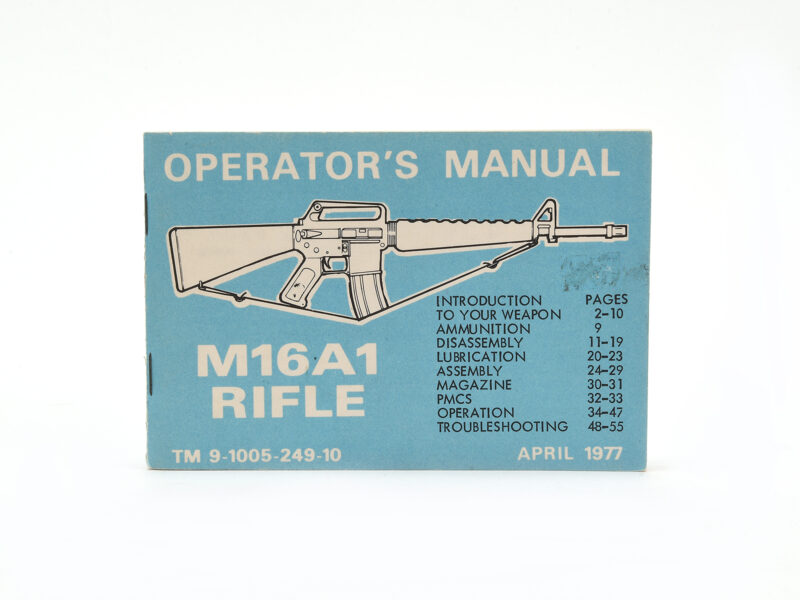 US Army 1977 M16A1 Rifle Operator's Manual Image 1