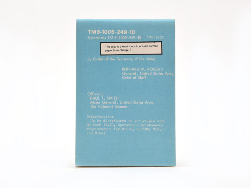 US Army 1977 M16A1 Rifle Operator's Manual Image 2