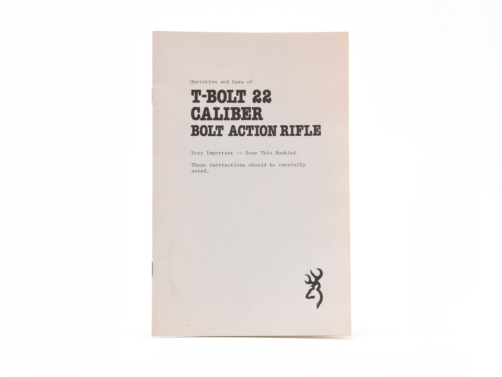 Browning 1991 T-Bolt 22 Caliber Bolt Action Rifle Manual Image 1