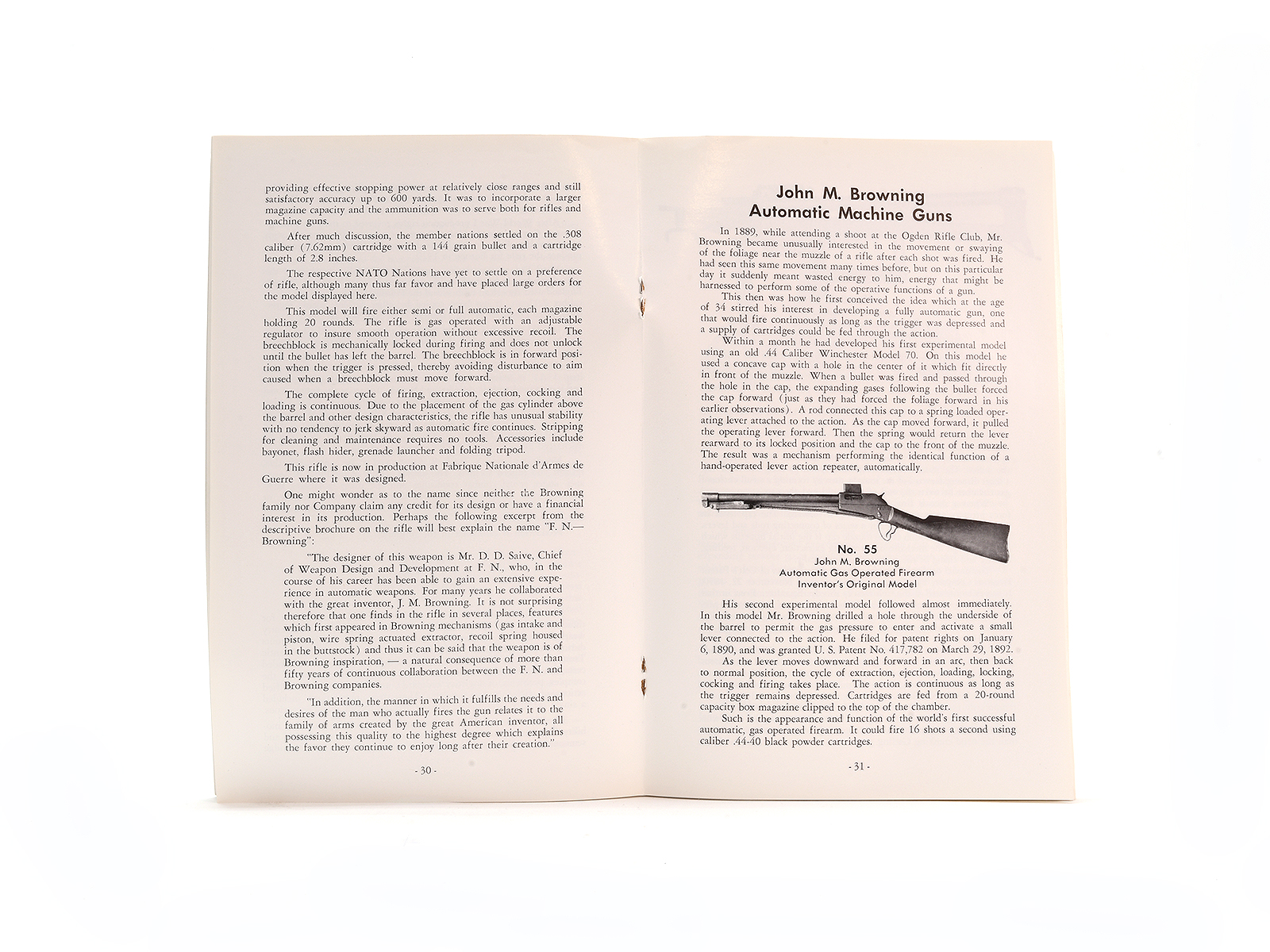 John M Browning Armory Guide 1962 Printing Image 2