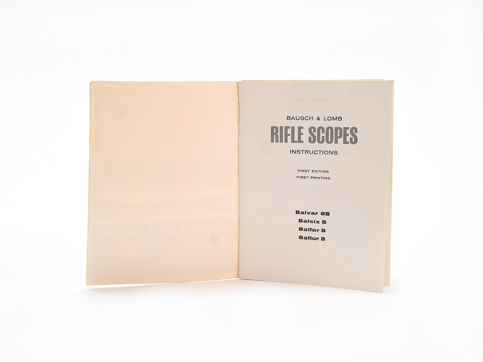 Bausch & Lomb Rifle Scopes Instructions Image 2