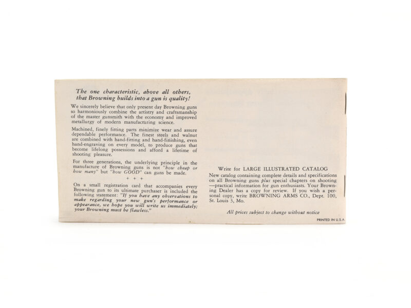 Vintage Guns By Browning Firearms Catalog Image 4